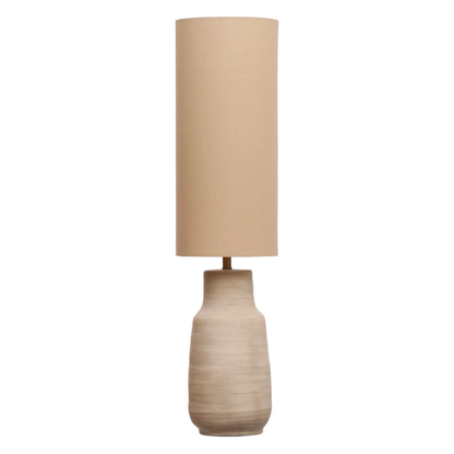 Ceramic Lamp with Linen Shade