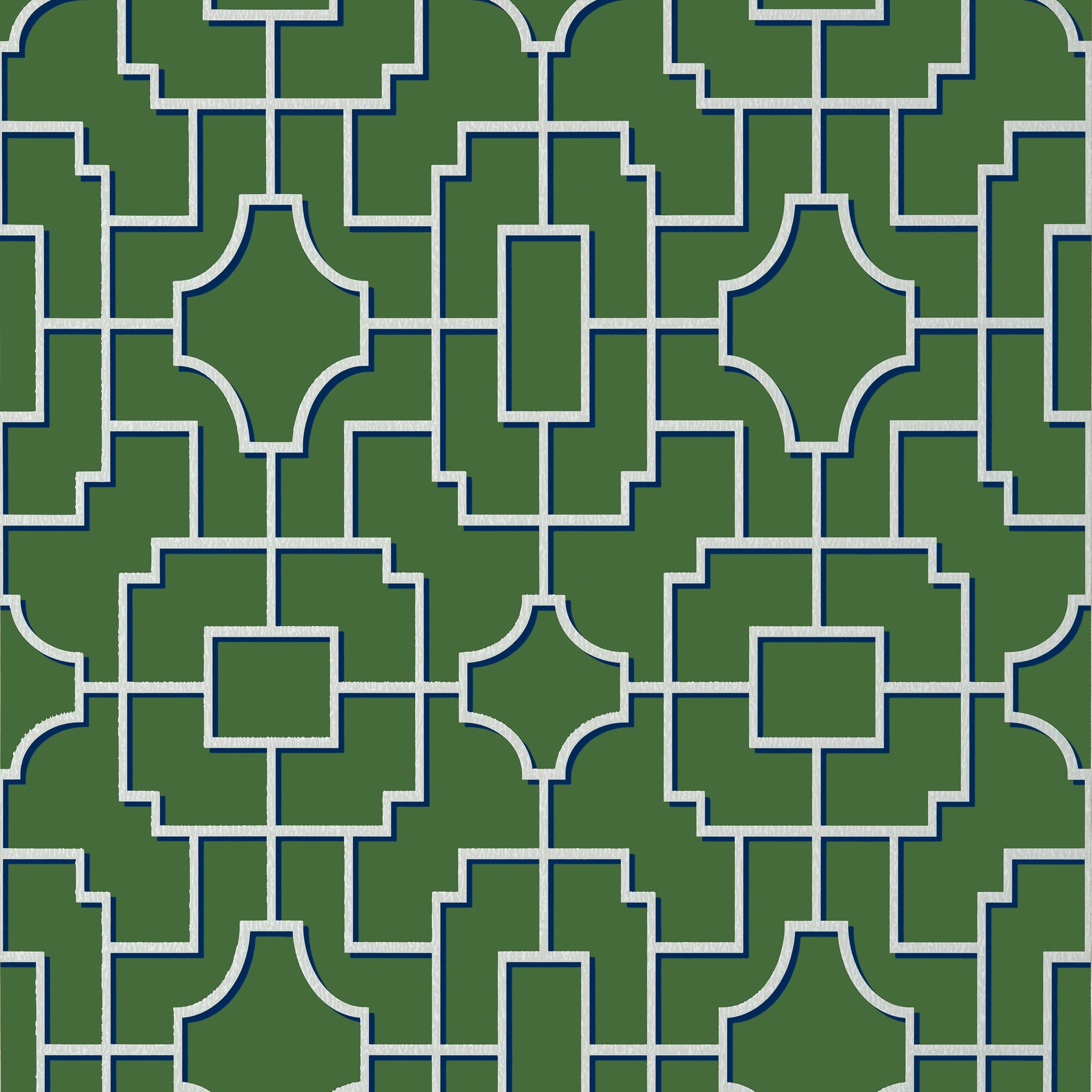 Fretwork Thibaut Wallpaper - Double Roll