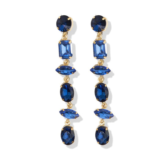 Portia Ombre Dangle Earrings Blue