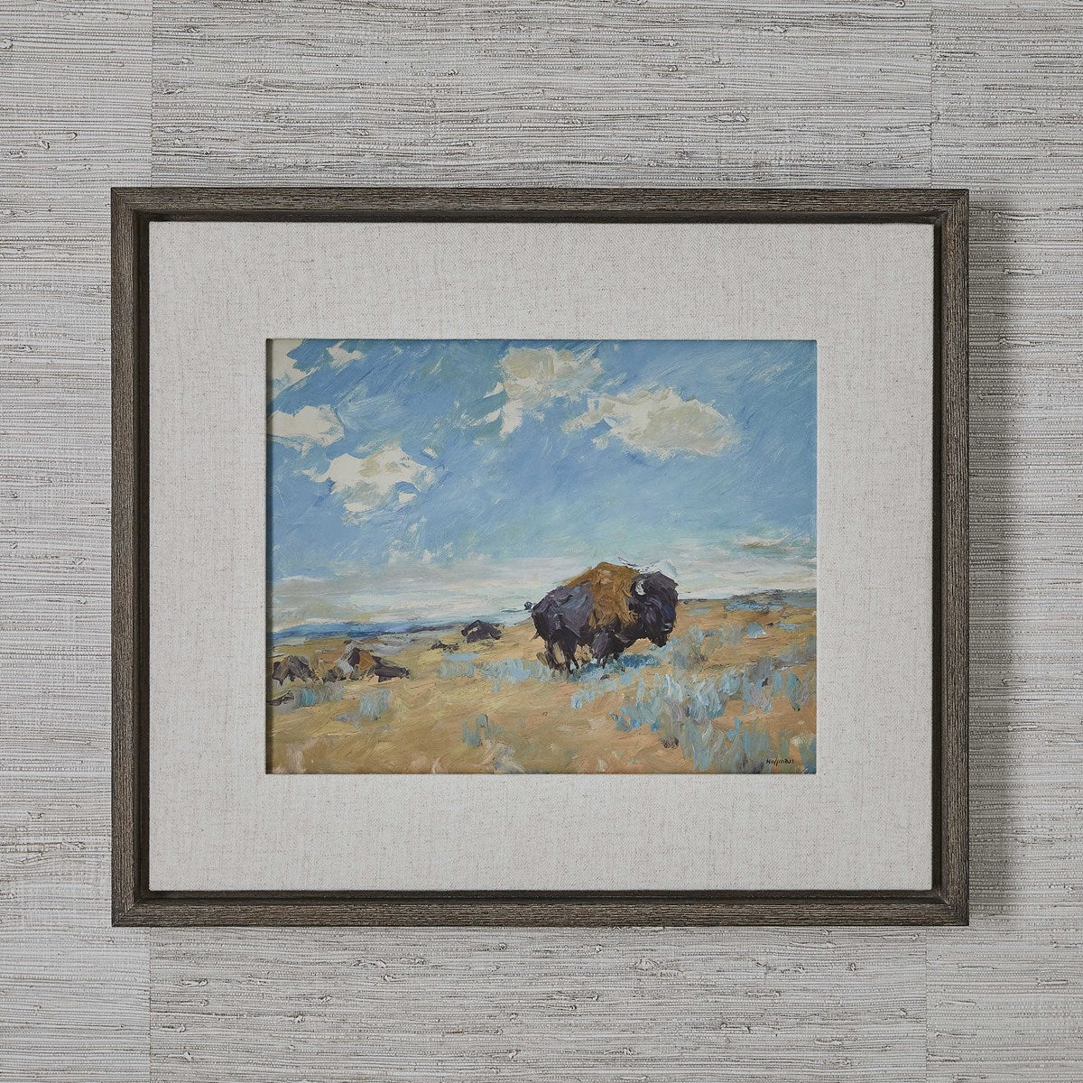 Buffalo Framed Canvas