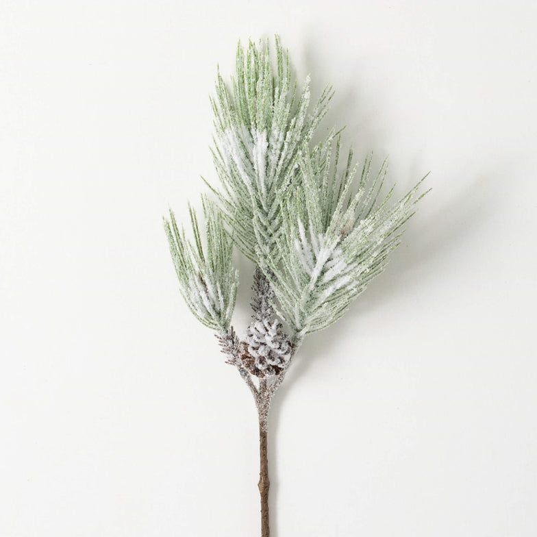 Long Snowy Pine Spray | 23.5"