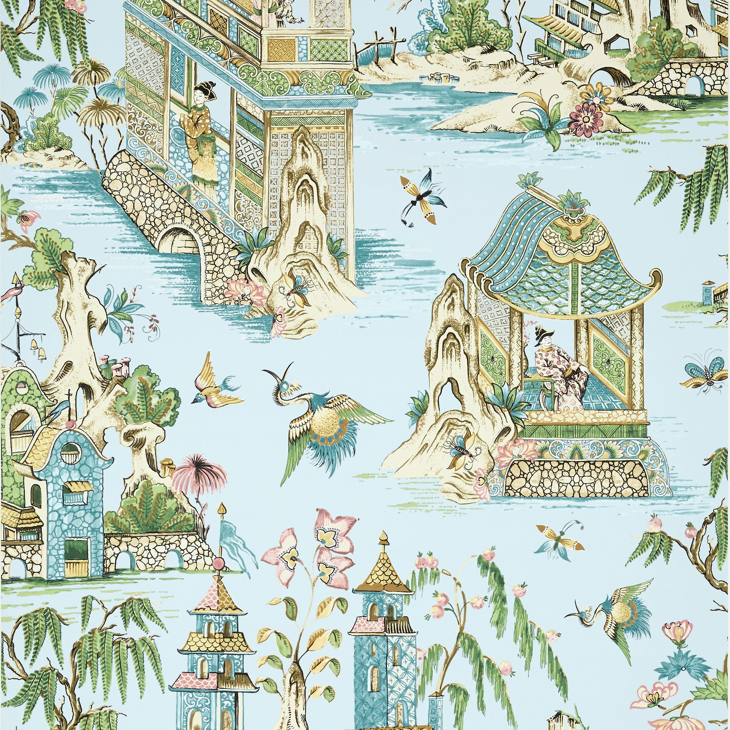 Grand Palace Thibaut Wallpaper - Double Roll