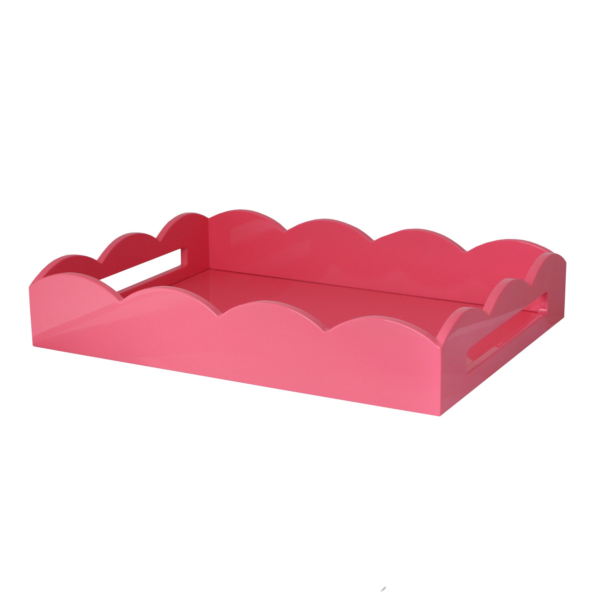 Pink Scalloped Edge Tray | Medium