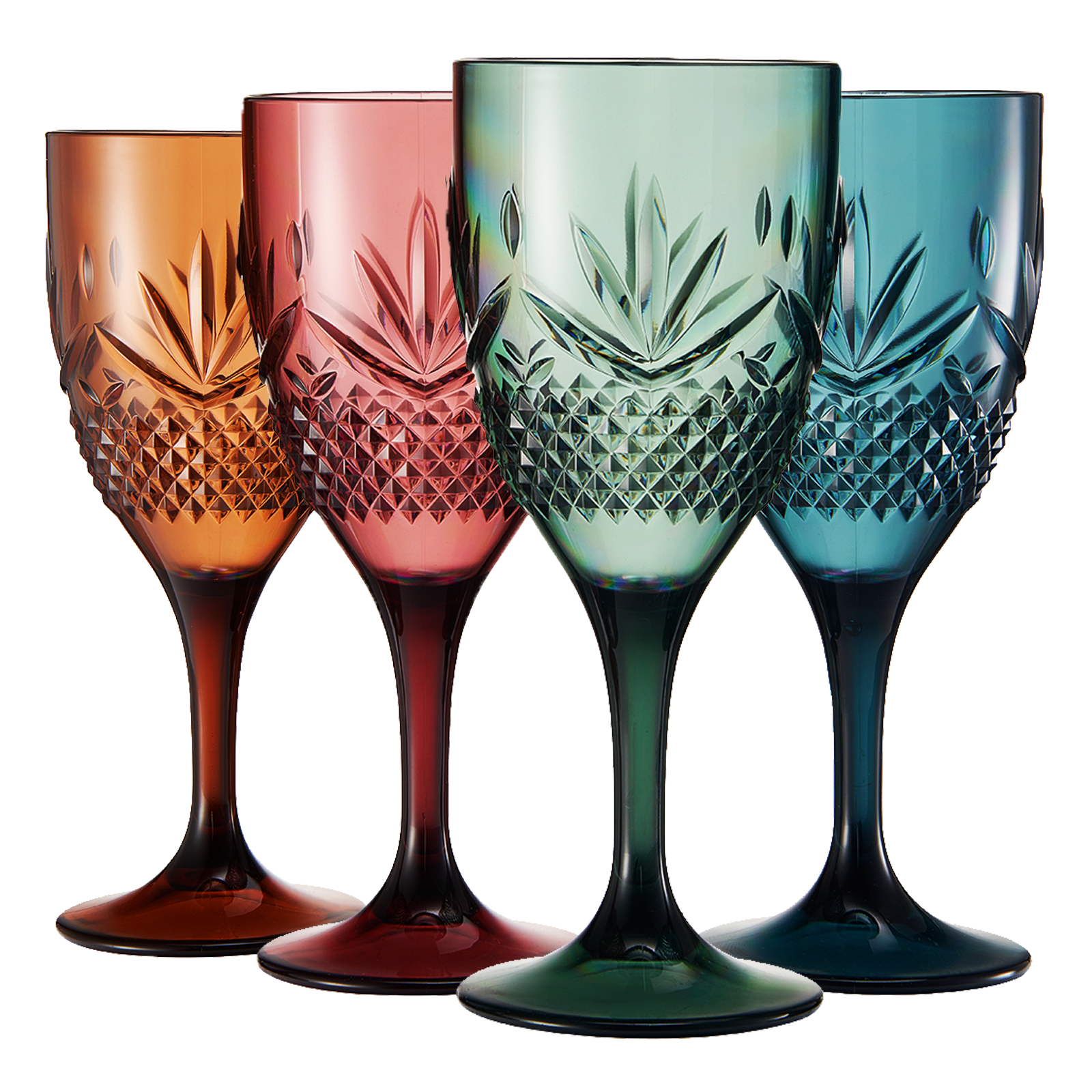 Unbreakable Acrylic Colored Wine Glasses