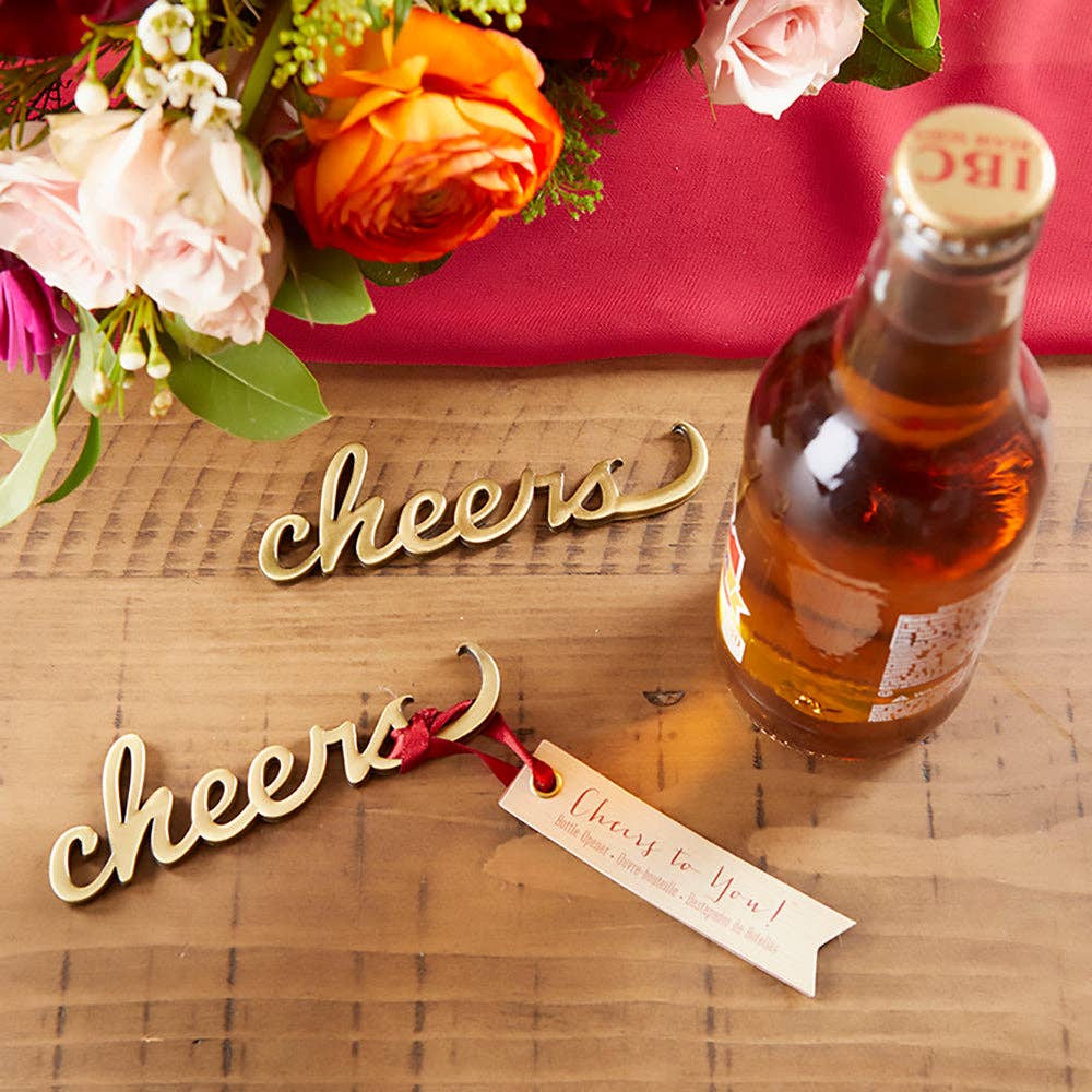 Cheers Antique Gold Bottle Opener