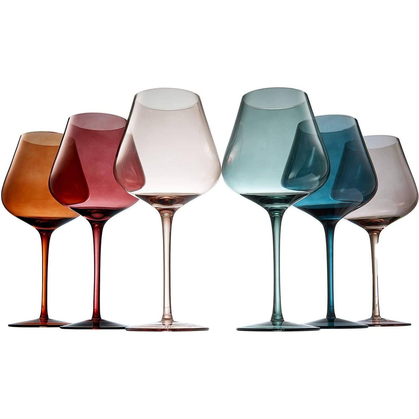 Colored Crystal Wine Glass (6 Color Options)