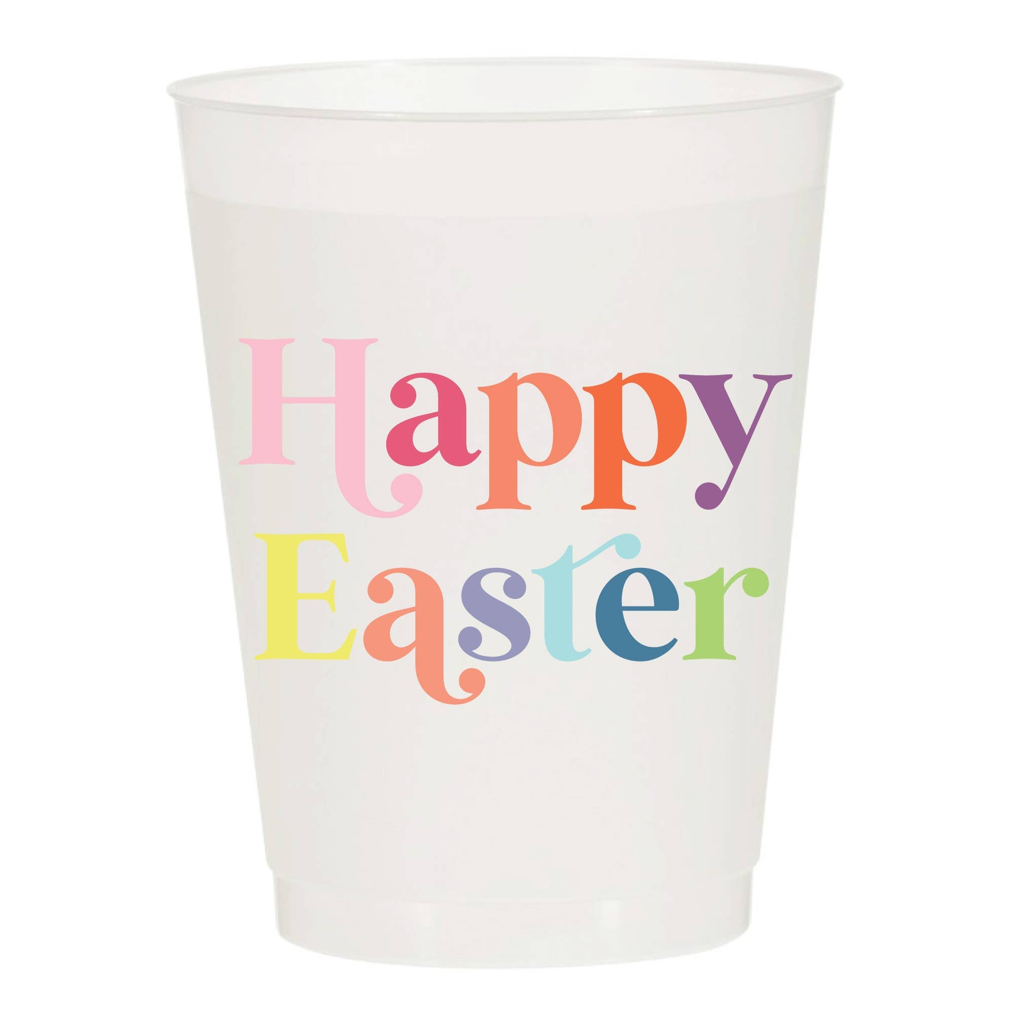 Happy Easter Fun Colorful Frosted Cups