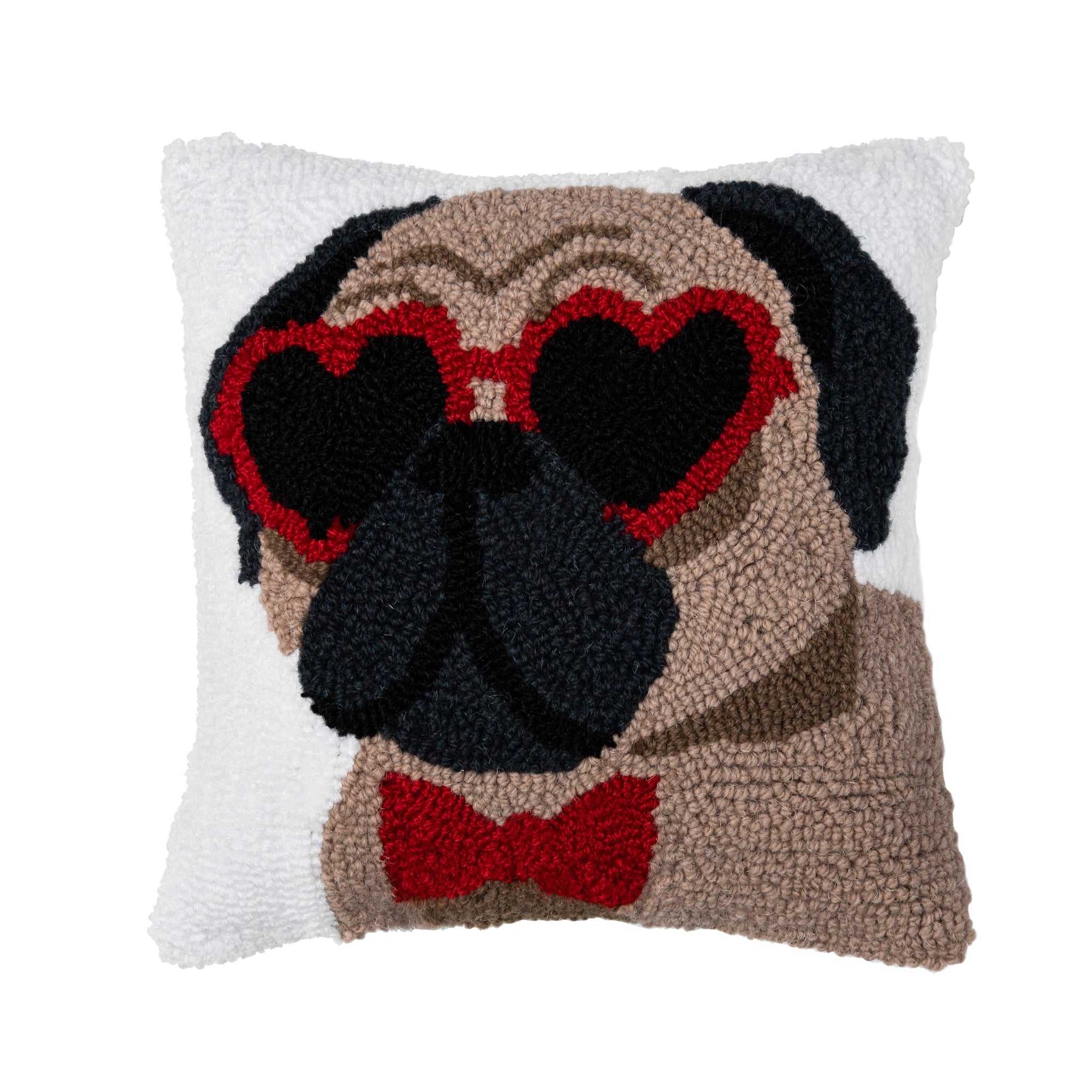 Valentine's Day Pugs & Kisses Throw Pillow