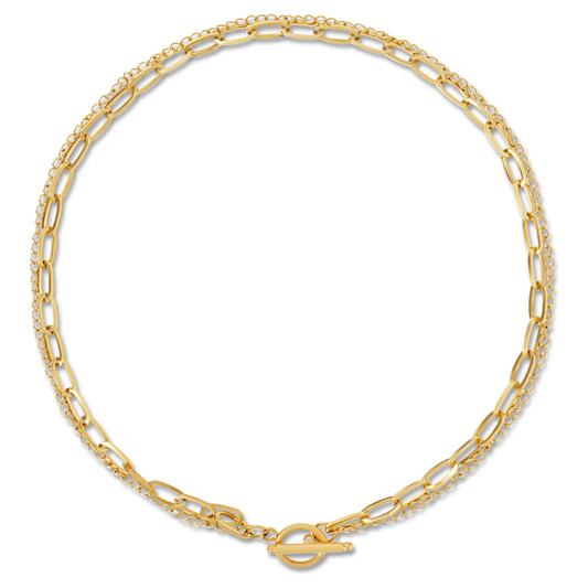 Arden Double Chain Toggle Bracelet