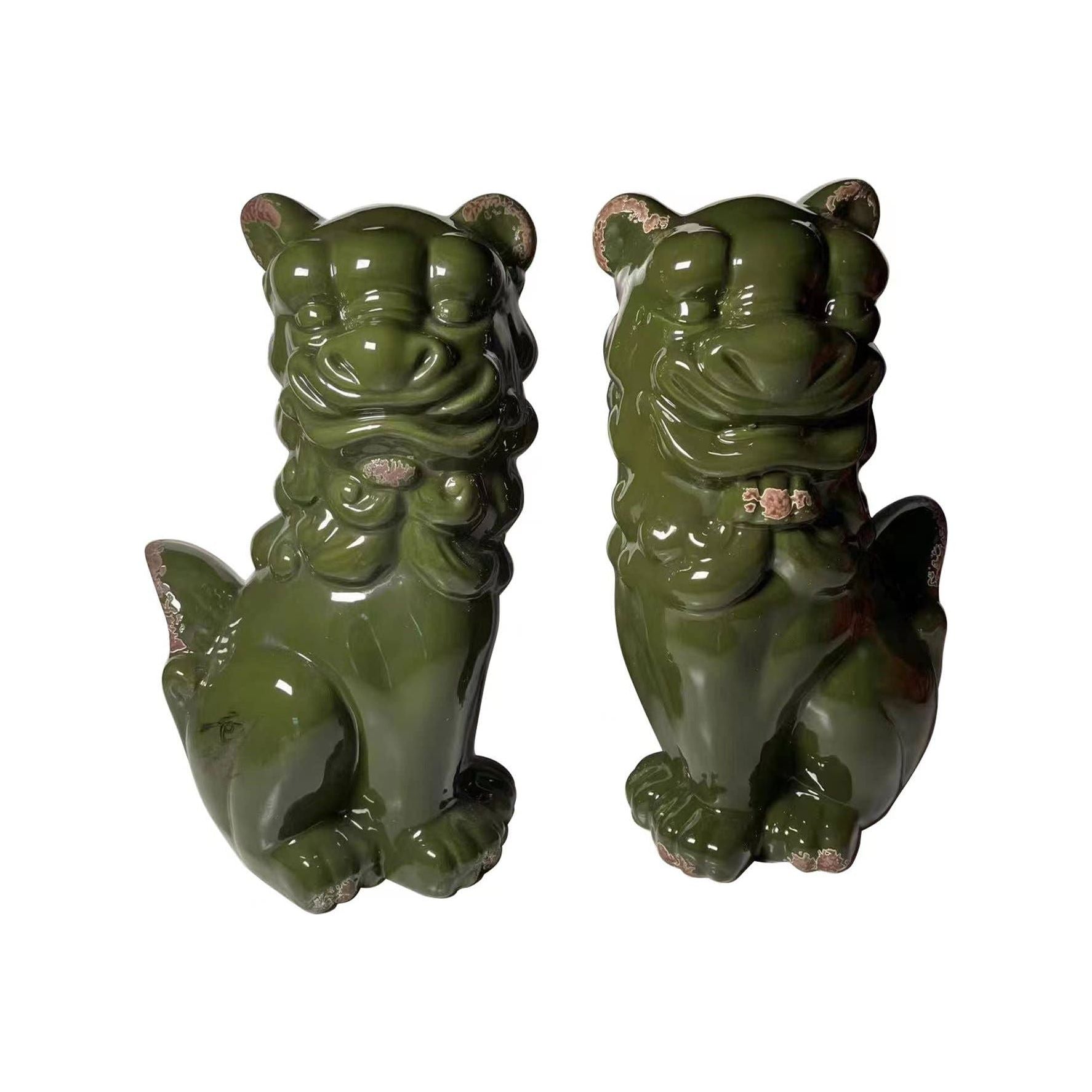 Green Foo Dog Figurine (2 Options)