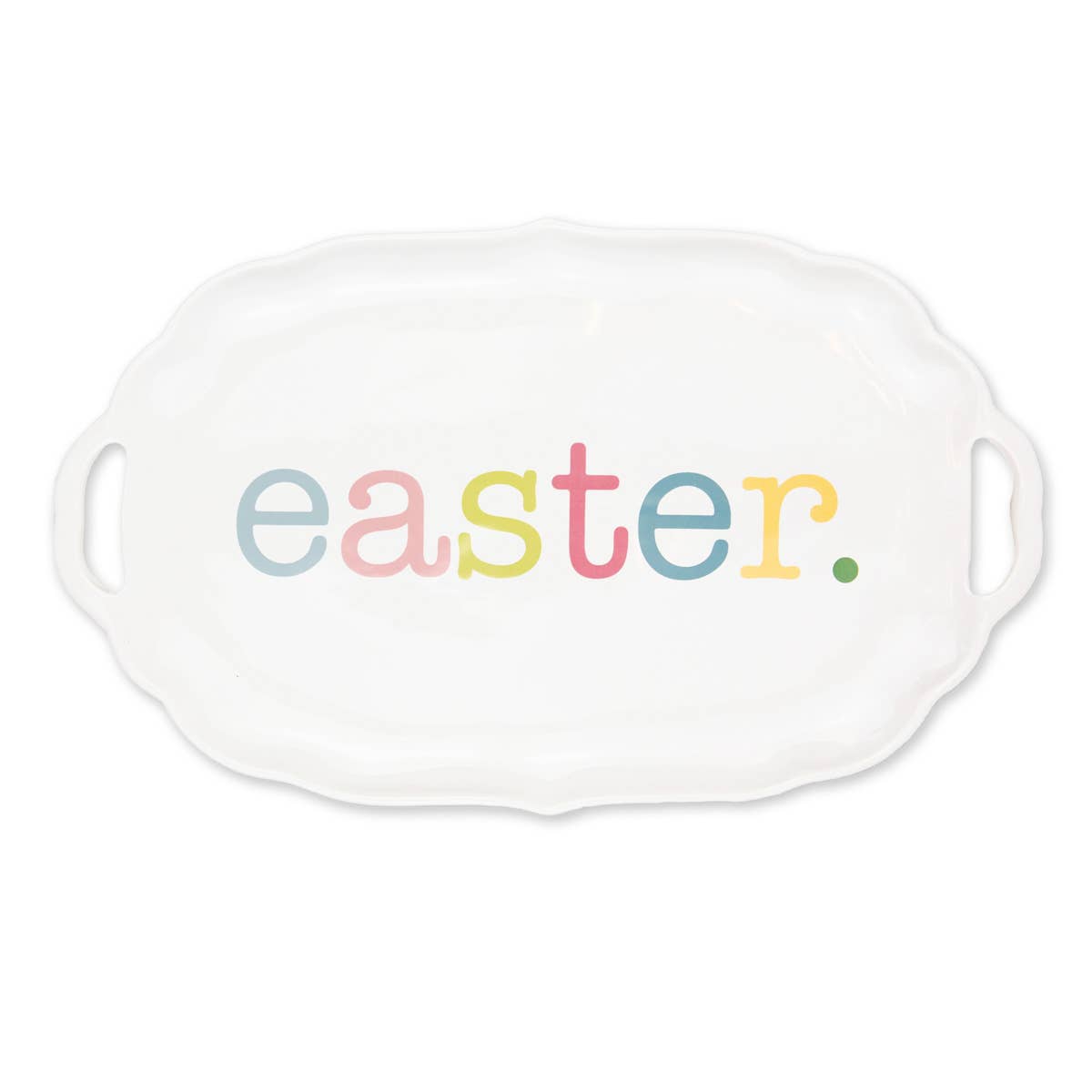 Easter Platter White/Multi