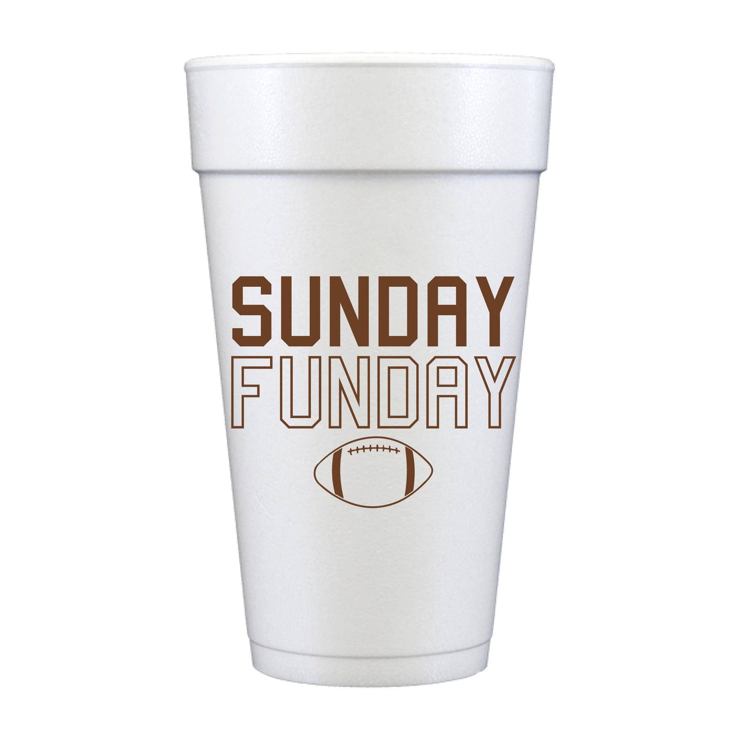 Sunday Funday Football Tailgate Foam Cups