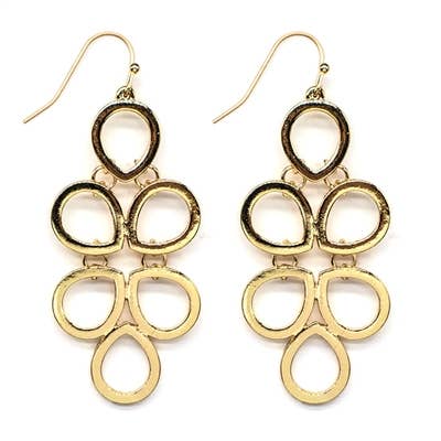 Open Circle Gold Geometric Earring